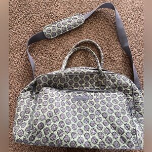 Mint and Gray Vera Bradley Weekender Bag